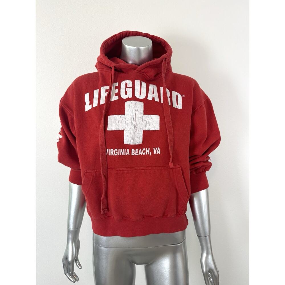 Authentic Lifeguard Hoodie Virginia Beach Teens Girls Small